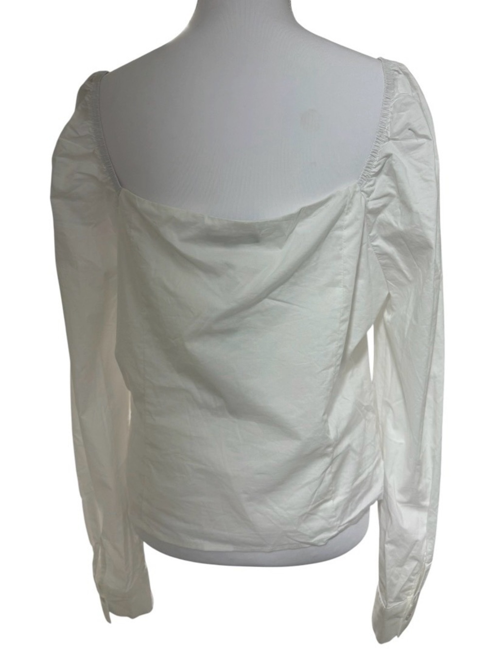 NWT LULUS WHITE COTTON PUFF SLEEVE SQUARE NECK BLOUSE XL ROMANTIC COTTAGECORE - Picture 7 of 10
